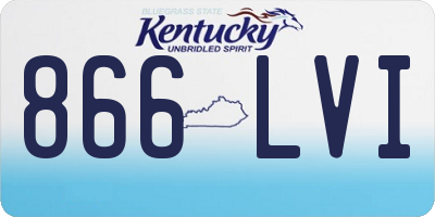 KY license plate 866LVI