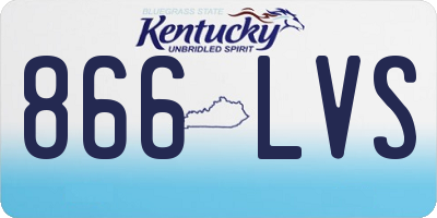 KY license plate 866LVS
