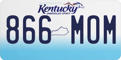 KY license plate 866MOM