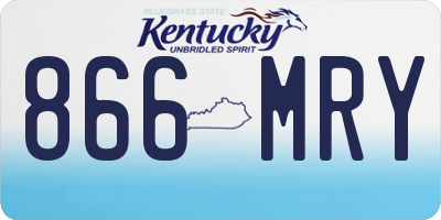 KY license plate 866MRY