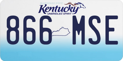 KY license plate 866MSE