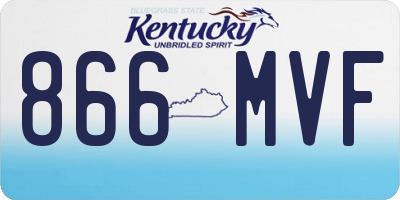 KY license plate 866MVF