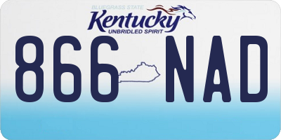 KY license plate 866NAD