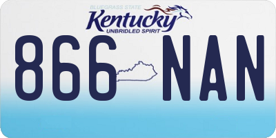 KY license plate 866NAN