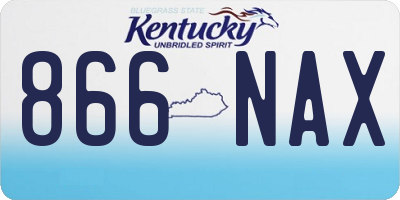 KY license plate 866NAX