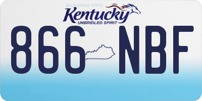 KY license plate 866NBF