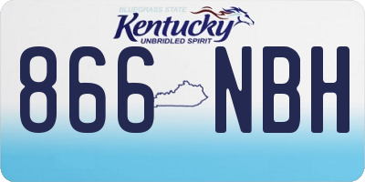 KY license plate 866NBH