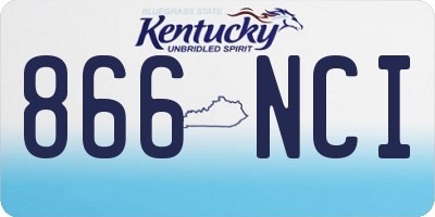 KY license plate 866NCI