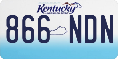 KY license plate 866NDN