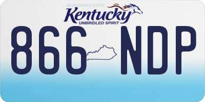 KY license plate 866NDP