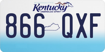 KY license plate 866QXF