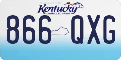 KY license plate 866QXG