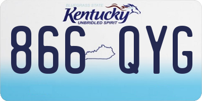 KY license plate 866QYG