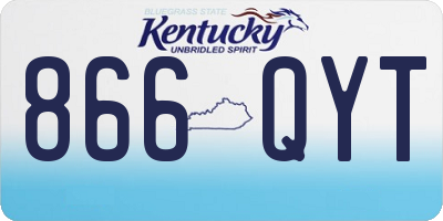 KY license plate 866QYT