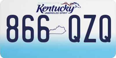 KY license plate 866QZQ