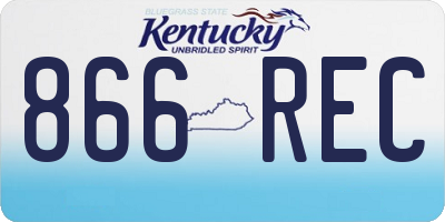 KY license plate 866REC
