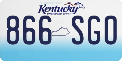 KY license plate 866SGO