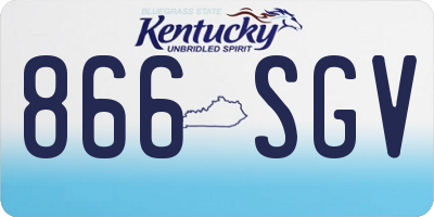 KY license plate 866SGV