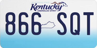 KY license plate 866SQT