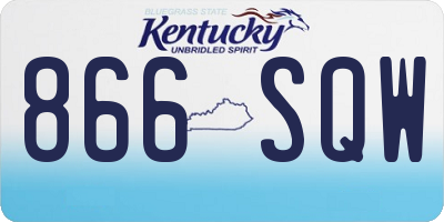 KY license plate 866SQW
