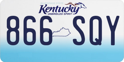 KY license plate 866SQY