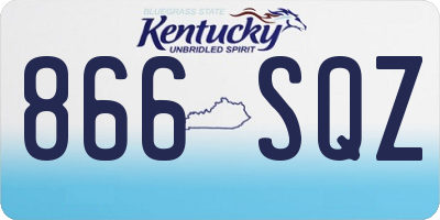 KY license plate 866SQZ