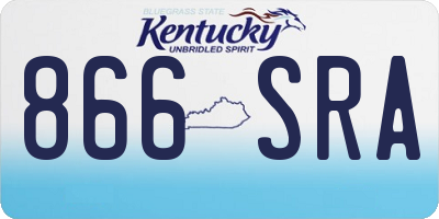 KY license plate 866SRA