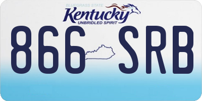KY license plate 866SRB