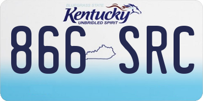 KY license plate 866SRC