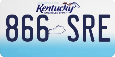 KY license plate 866SRE