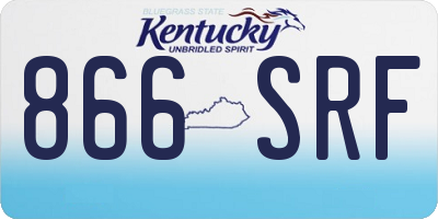 KY license plate 866SRF