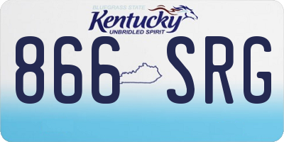 KY license plate 866SRG