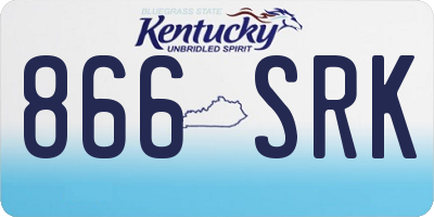 KY license plate 866SRK