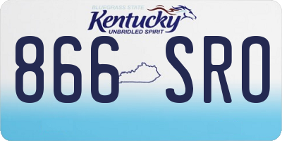 KY license plate 866SRO