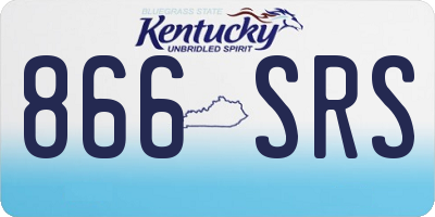 KY license plate 866SRS