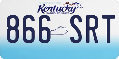 KY license plate 866SRT
