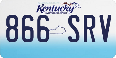KY license plate 866SRV