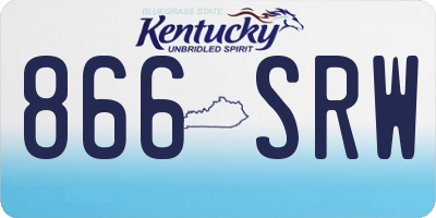 KY license plate 866SRW