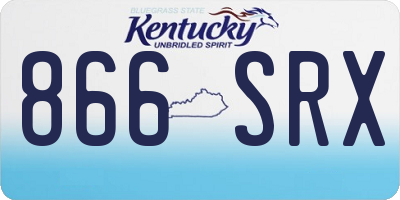 KY license plate 866SRX