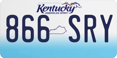 KY license plate 866SRY