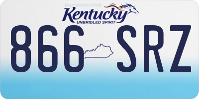 KY license plate 866SRZ