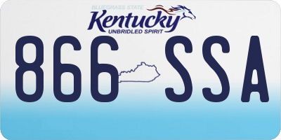 KY license plate 866SSA