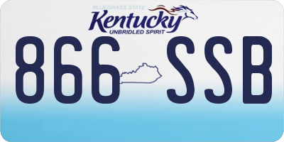 KY license plate 866SSB