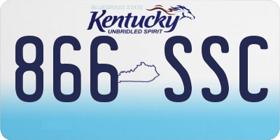 KY license plate 866SSC