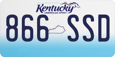 KY license plate 866SSD