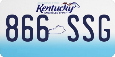 KY license plate 866SSG