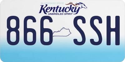KY license plate 866SSH