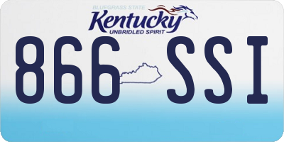 KY license plate 866SSI