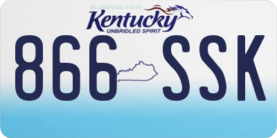 KY license plate 866SSK