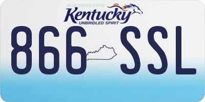 KY license plate 866SSL